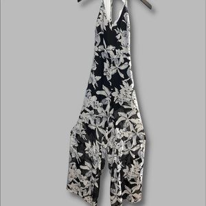 Lush, Black and white jumpsuit  sheer pant size large